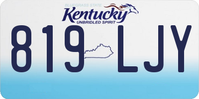 KY license plate 819LJY