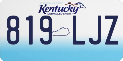 KY license plate 819LJZ