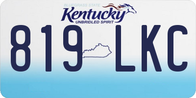 KY license plate 819LKC