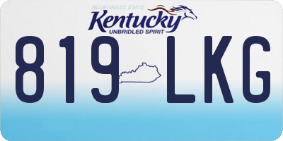 KY license plate 819LKG