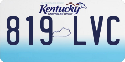 KY license plate 819LVC