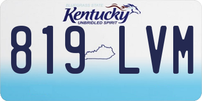 KY license plate 819LVM