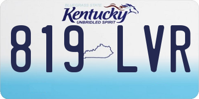 KY license plate 819LVR