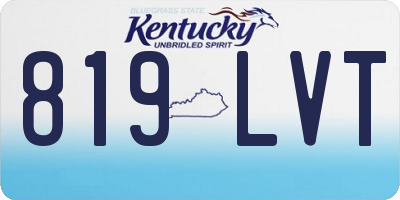KY license plate 819LVT