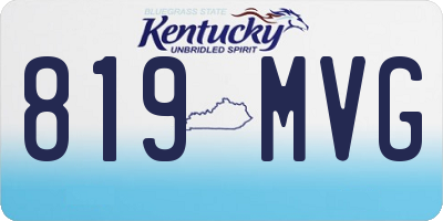 KY license plate 819MVG