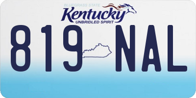 KY license plate 819NAL