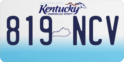 KY license plate 819NCV