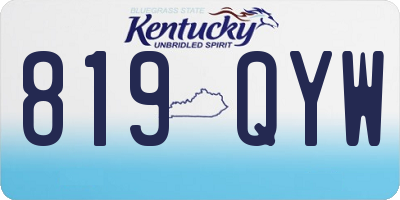 KY license plate 819QYW
