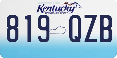 KY license plate 819QZB