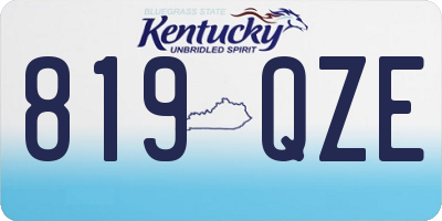 KY license plate 819QZE