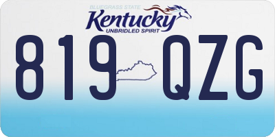 KY license plate 819QZG