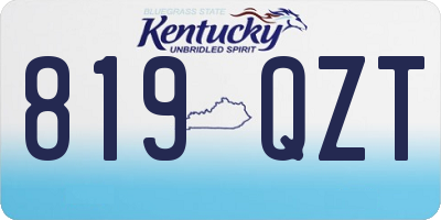 KY license plate 819QZT