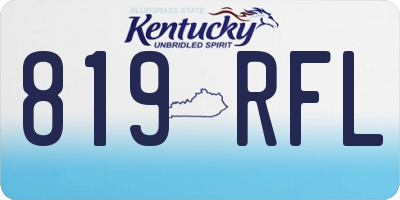 KY license plate 819RFL
