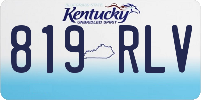 KY license plate 819RLV