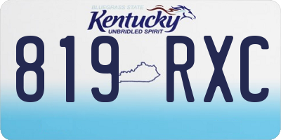 KY license plate 819RXC