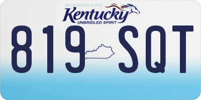 KY license plate 819SQT