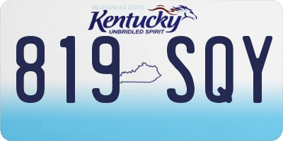 KY license plate 819SQY
