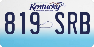 KY license plate 819SRB
