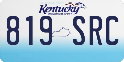 KY license plate 819SRC