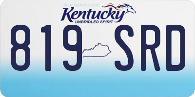 KY license plate 819SRD