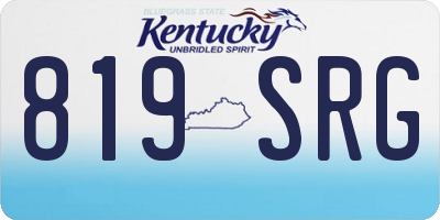 KY license plate 819SRG