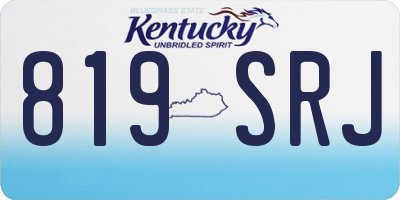 KY license plate 819SRJ