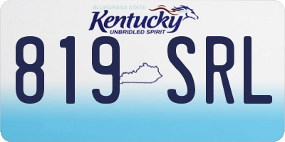 KY license plate 819SRL
