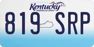 KY license plate 819SRP