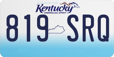 KY license plate 819SRQ