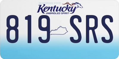 KY license plate 819SRS