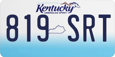 KY license plate 819SRT