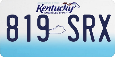 KY license plate 819SRX