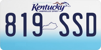 KY license plate 819SSD
