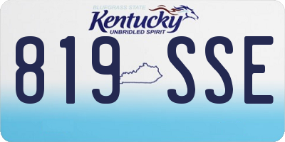 KY license plate 819SSE