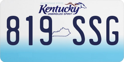 KY license plate 819SSG