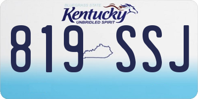 KY license plate 819SSJ