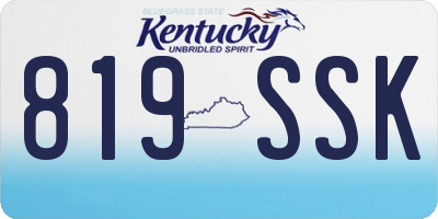 KY license plate 819SSK