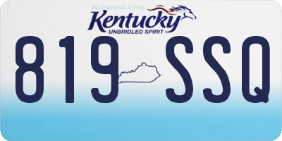 KY license plate 819SSQ