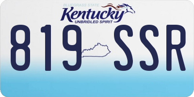 KY license plate 819SSR