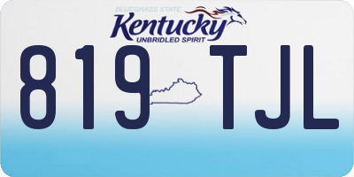 KY license plate 819TJL