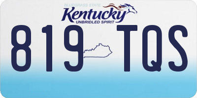KY license plate 819TQS