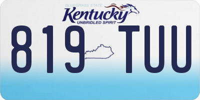 KY license plate 819TUU