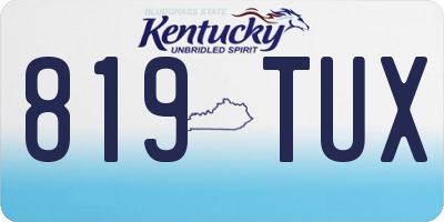 KY license plate 819TUX