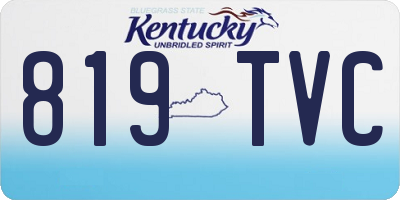KY license plate 819TVC