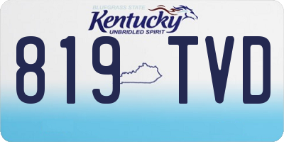 KY license plate 819TVD