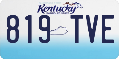 KY license plate 819TVE