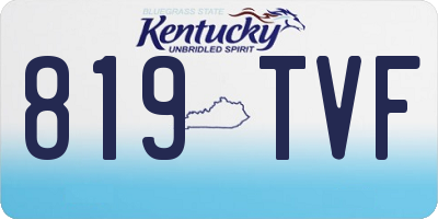 KY license plate 819TVF