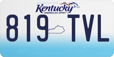 KY license plate 819TVL