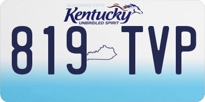 KY license plate 819TVP