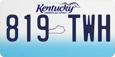 KY license plate 819TWH